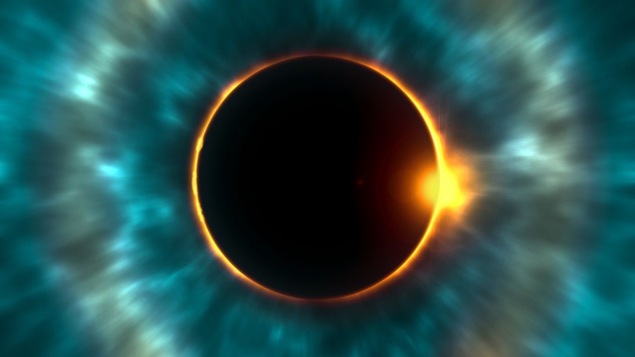 A dramatic total solar eclipse with the sun's glowing corona surrounding the moon, highlighting the rare 2026 Iceland Solar Eclipse experience on a guided adventure for solo travelers age 45+. Adventures for Solo Travelers by Suzy Davis www.afstravelers.com